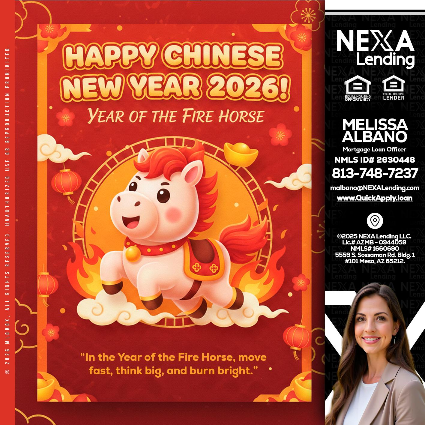 happy Chinese new year - Melissa Albano -Mortgage Loan Officer