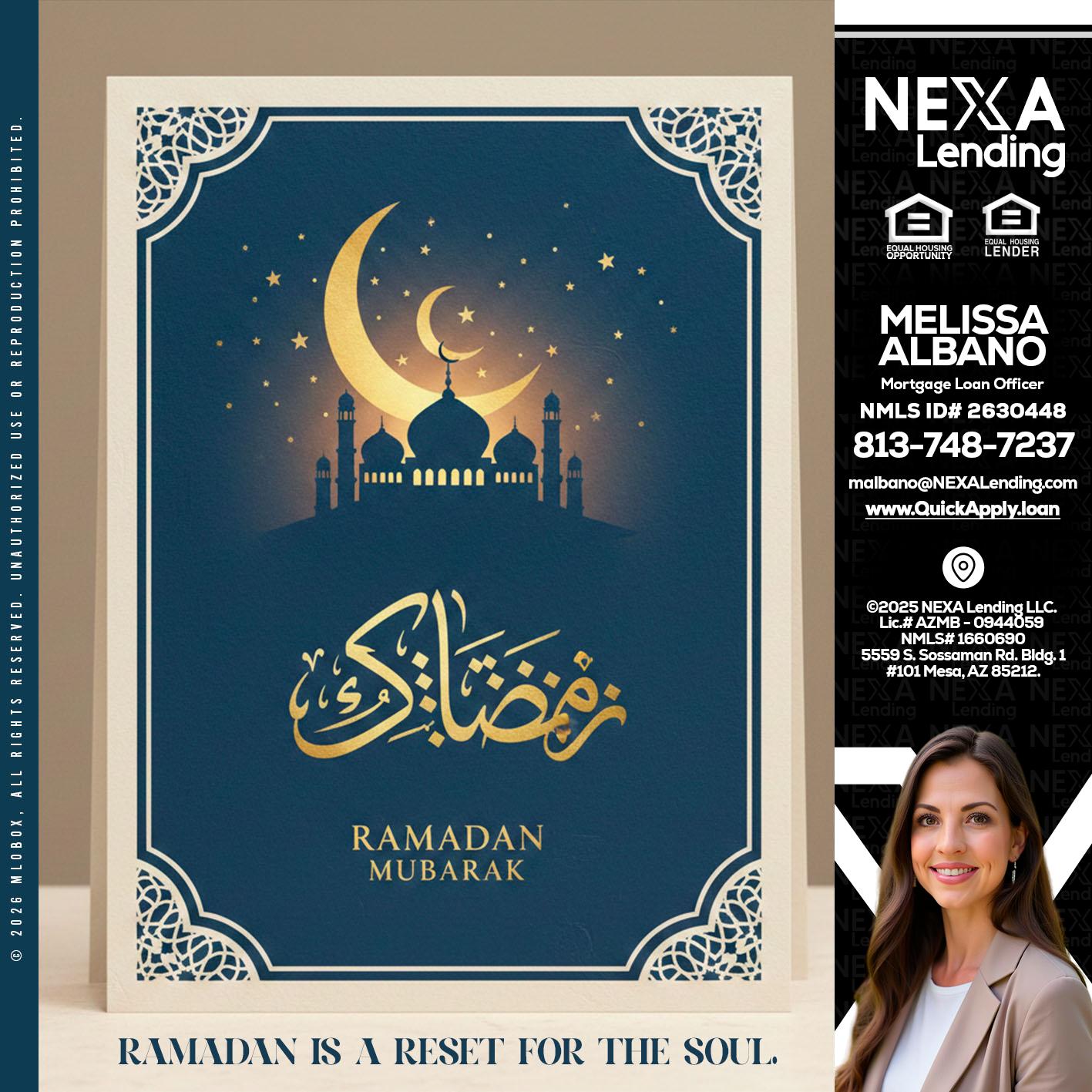 HAPPY RAMADAN - Melissa Albano -Mortgage Loan Officer