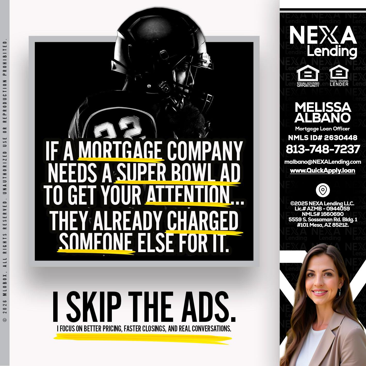 if a mortgage ad - Melissa Albano -Mortgage Loan Officer