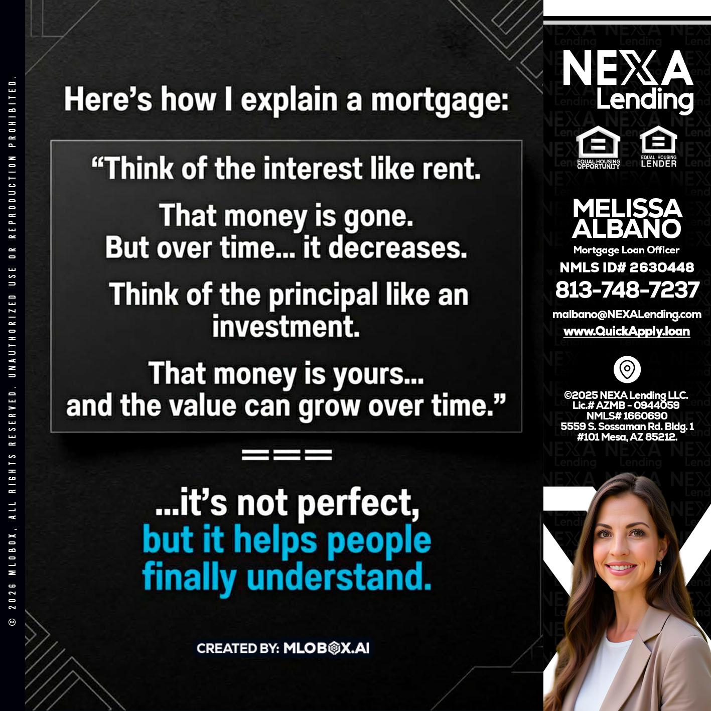 HERES NOW - Melissa Albano -Mortgage Loan Officer