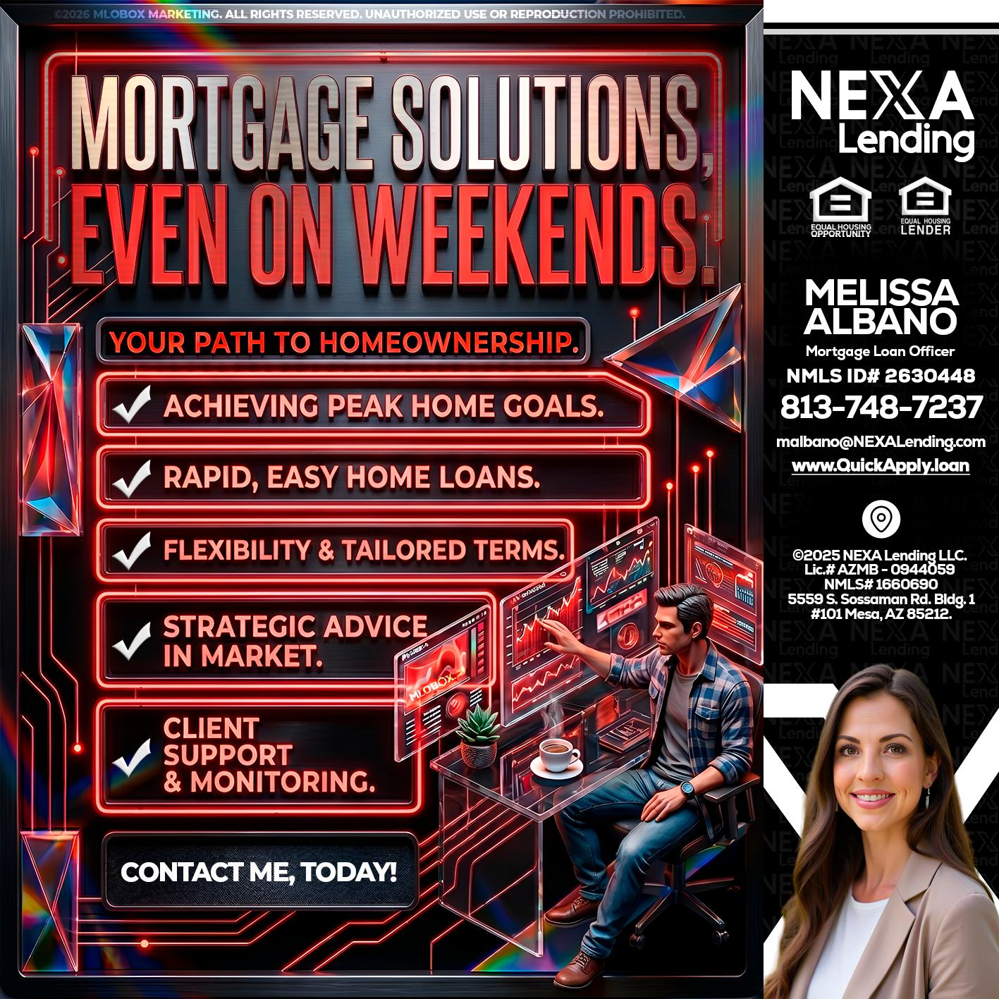 WEEKEND SOLUTIONS - Melissa Albano -Mortgage Loan Officer