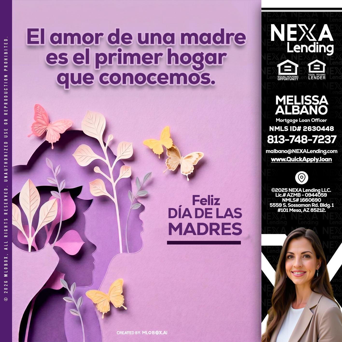 el amor de una madre - Melissa Albano -Mortgage Loan Officer