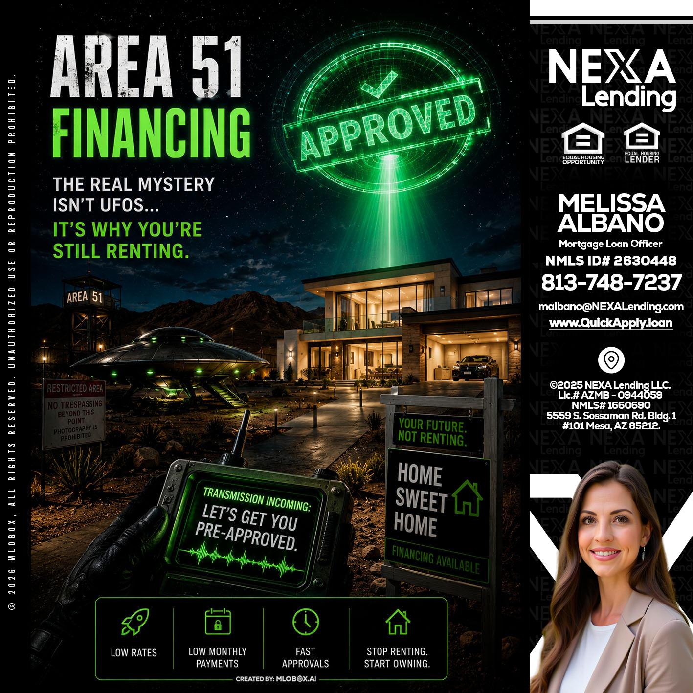 AREA 51 - Melissa Albano -Mortgage Loan Officer