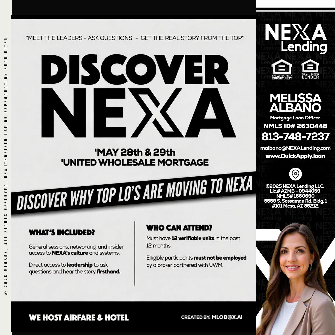 DISCOVER NEXA - Melissa Albano -Mortgage Loan Officer