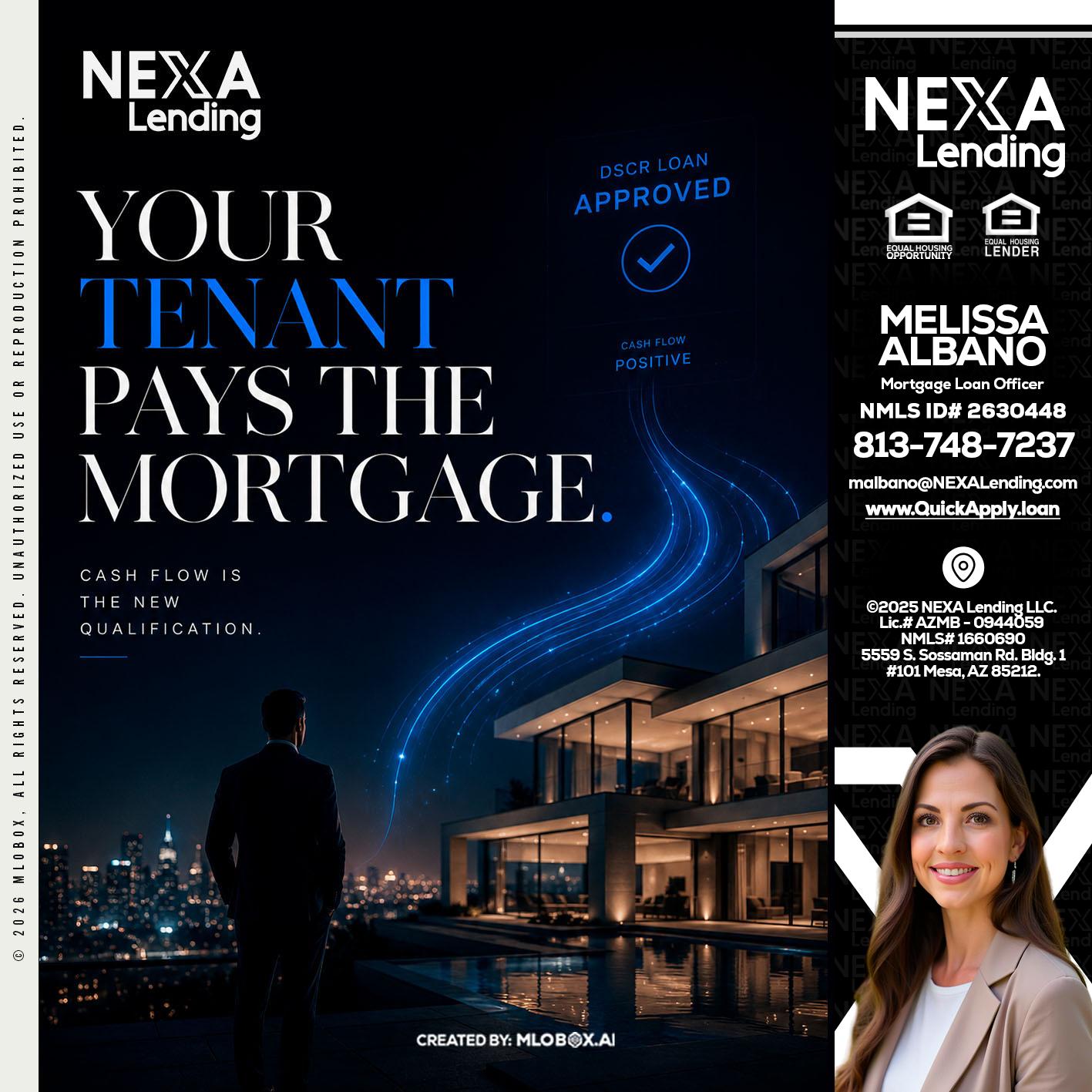 DSCR LOANS - Melissa Albano -Mortgage Loan Officer