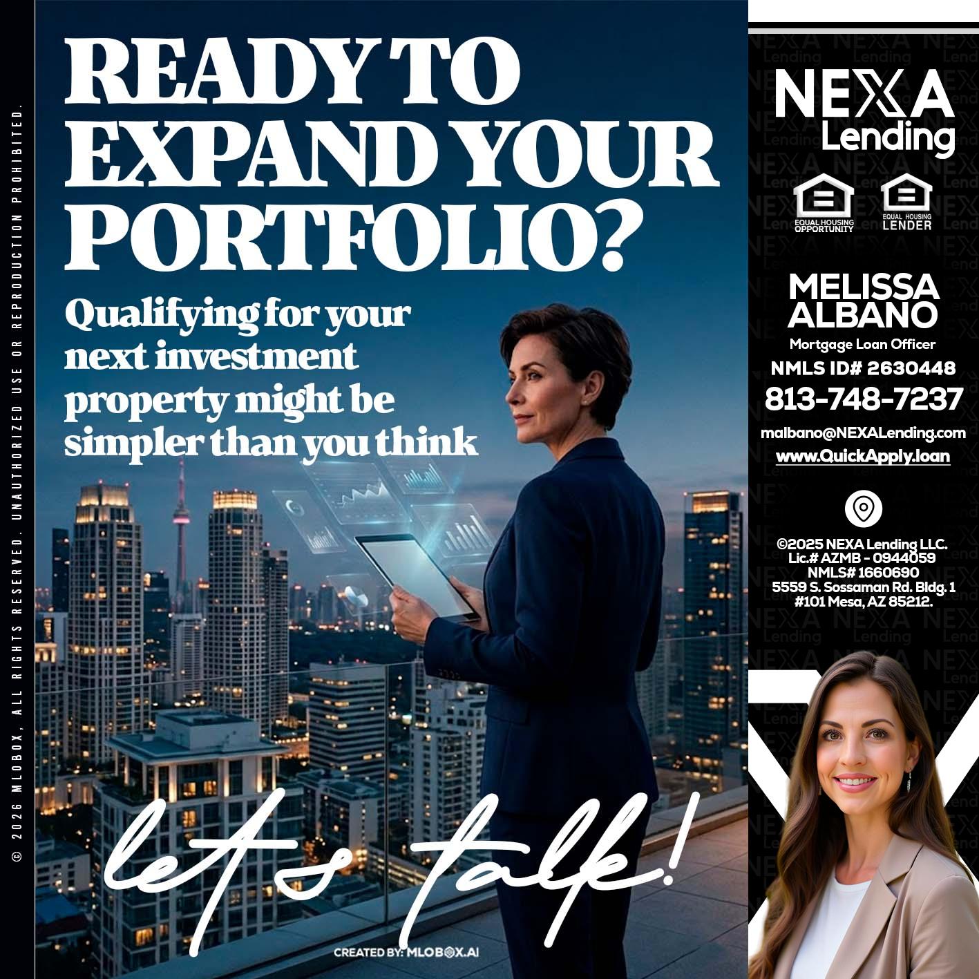 READY TO EXPAND - Melissa Albano -Mortgage Loan Officer