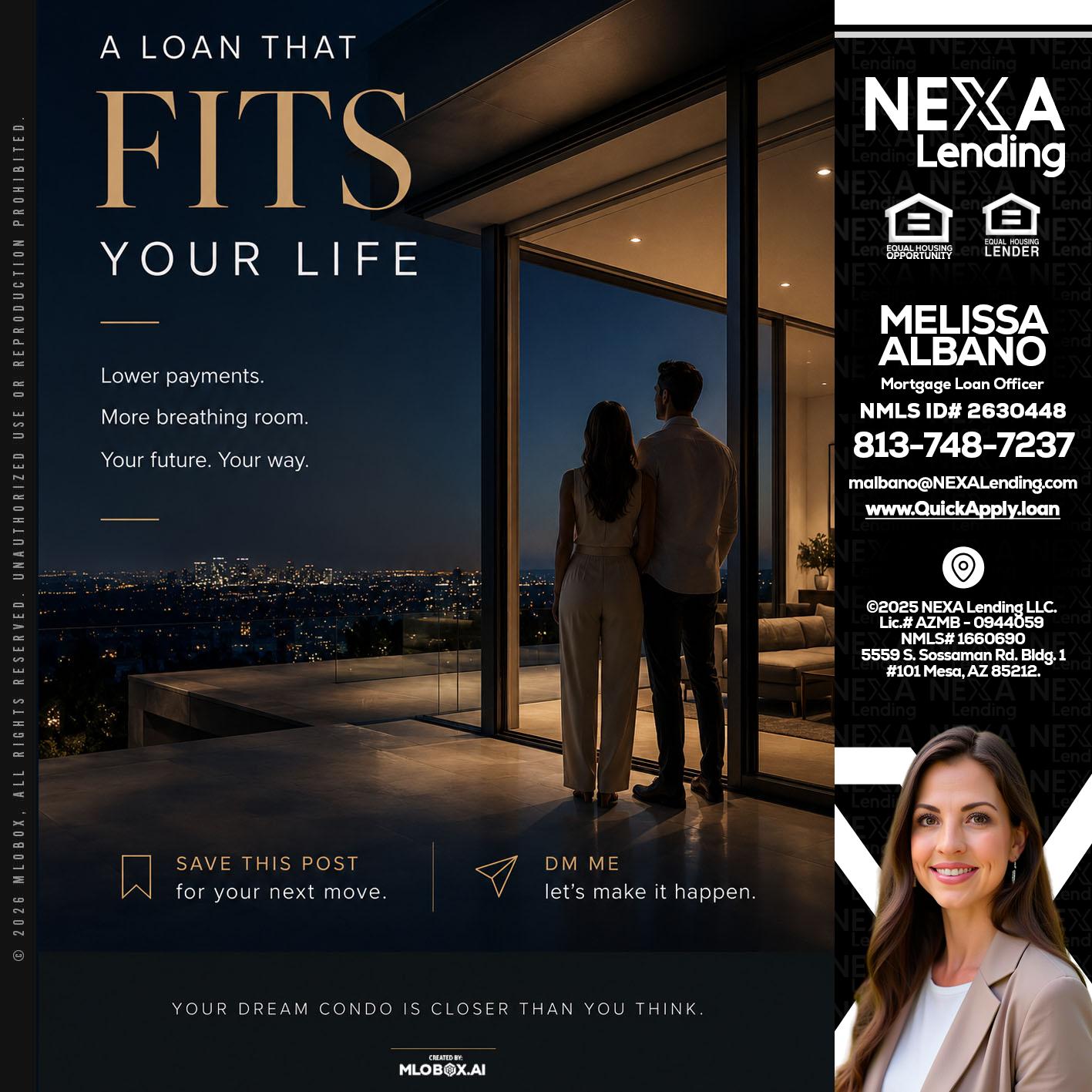 LOANS THAT FIT - Melissa Albano -Mortgage Loan Officer
