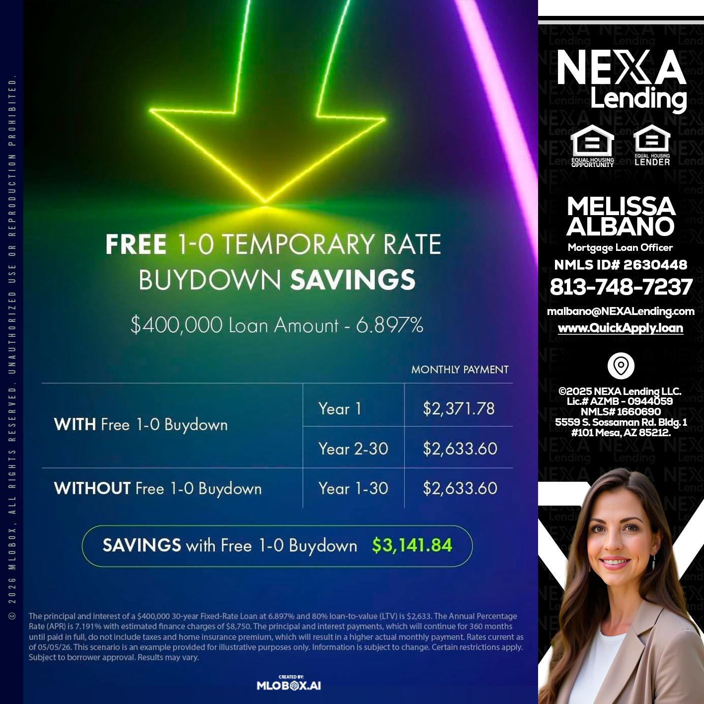 BUYDOWN - Melissa Albano -Mortgage Loan Officer