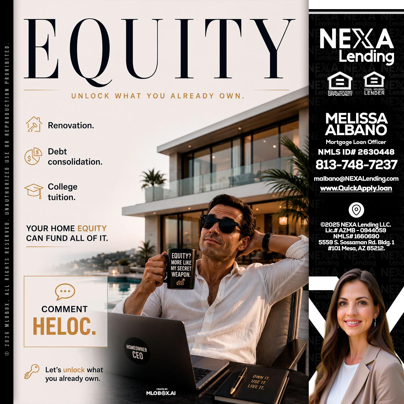 EQUITY - Melissa Albano -Mortgage Loan Officer