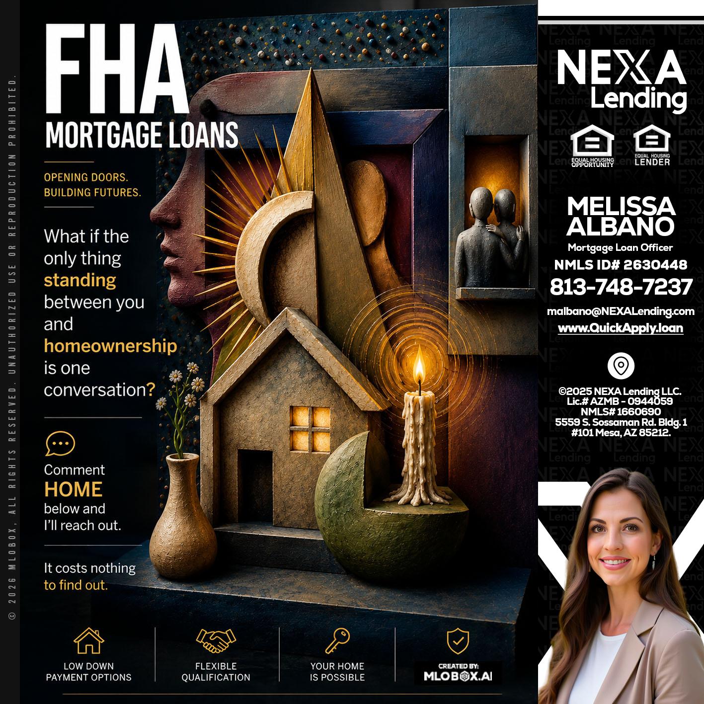 FHA - Melissa Albano -Mortgage Loan Officer
