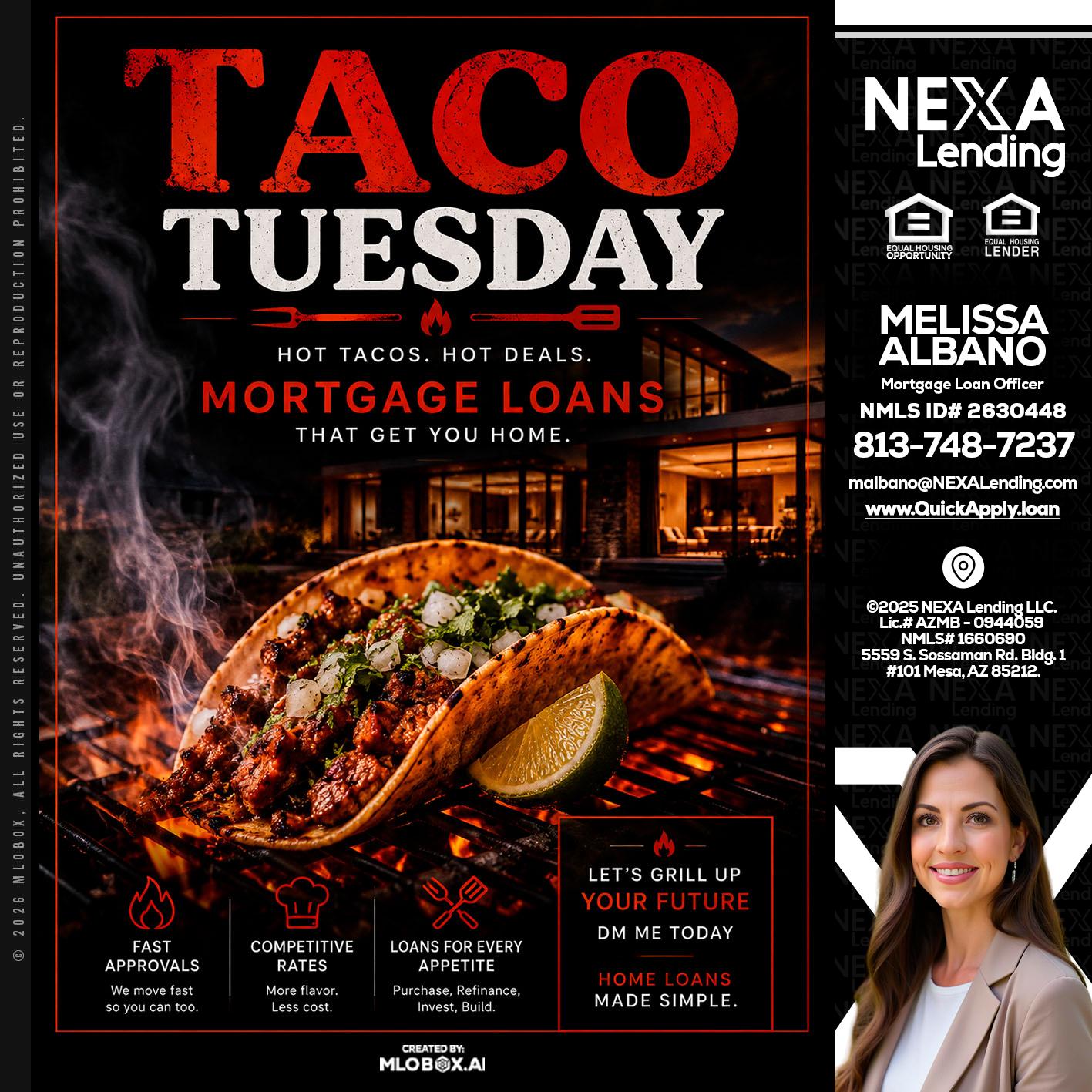 TACO TUESDAY - Melissa Albano -Mortgage Loan Officer
