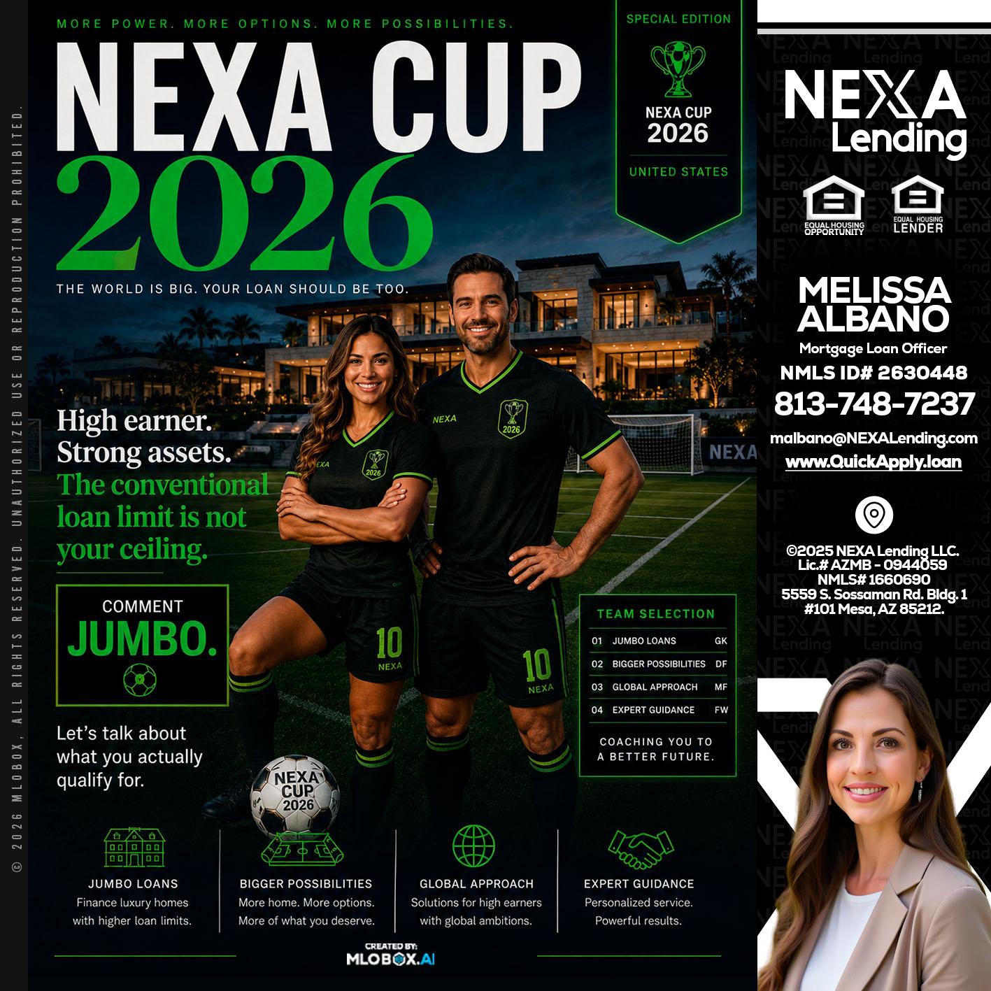 NEXA CUP 2026 - Melissa Albano -Mortgage Loan Officer