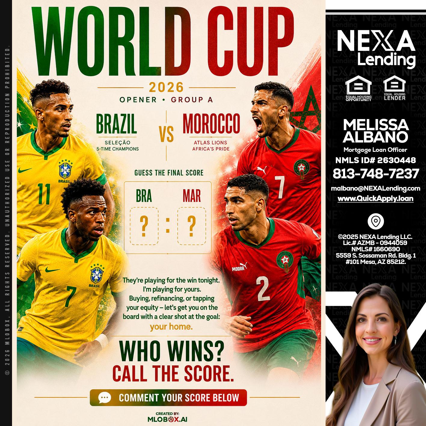 WORLD CUP - Melissa Albano -Mortgage Loan Officer