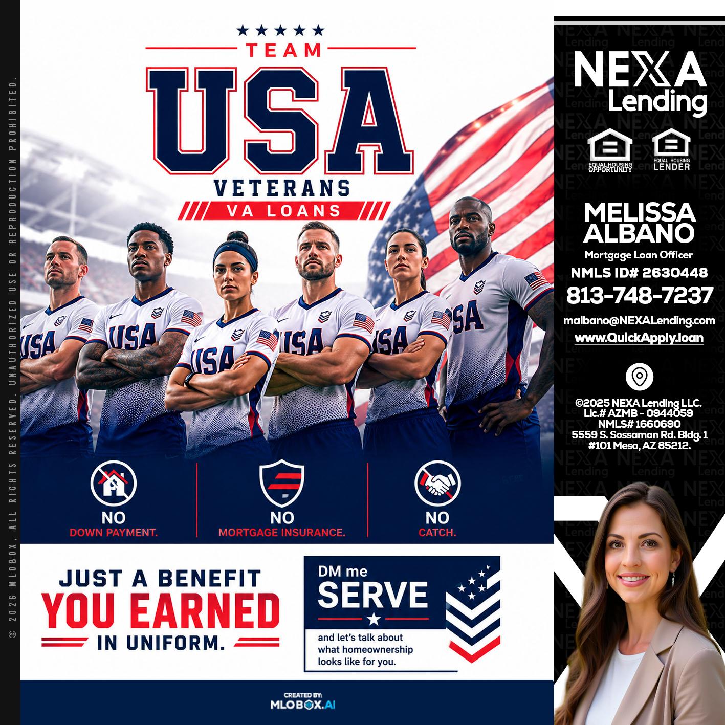 USA TEAM - Melissa Albano -Mortgage Loan Officer