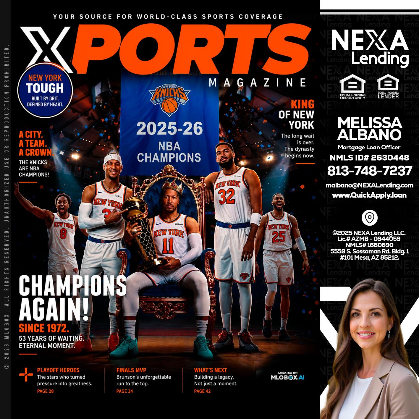 XPORTS MAGAZINE - Melissa Albano -Mortgage Loan Officer