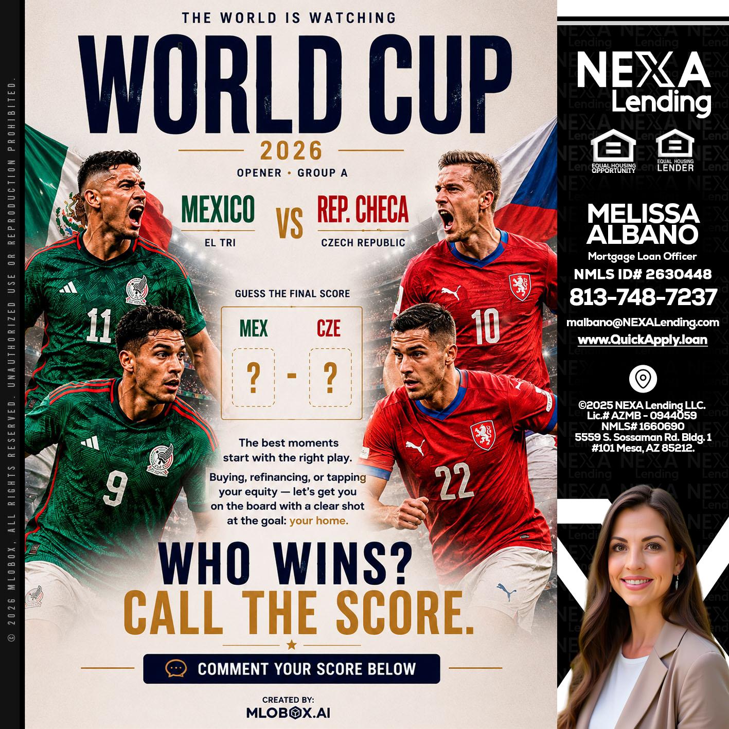 WORLD CUP 2026 - Melissa Albano -Mortgage Loan Officer