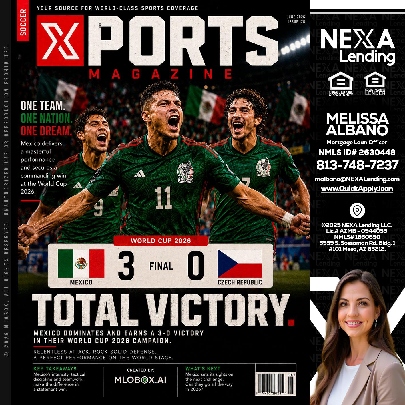 World Cup 2026 MEX 1-0 CZECH - Melissa Albano -Mortgage Loan Officer