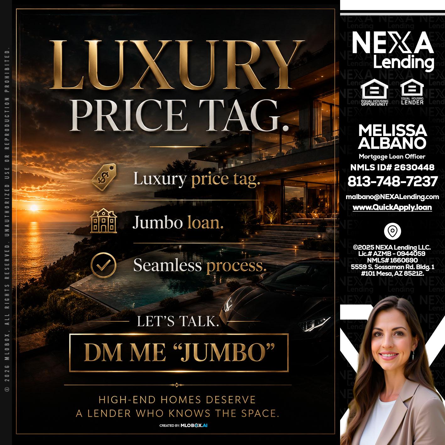 LUXURY PRICE - Melissa Albano -Mortgage Loan Officer