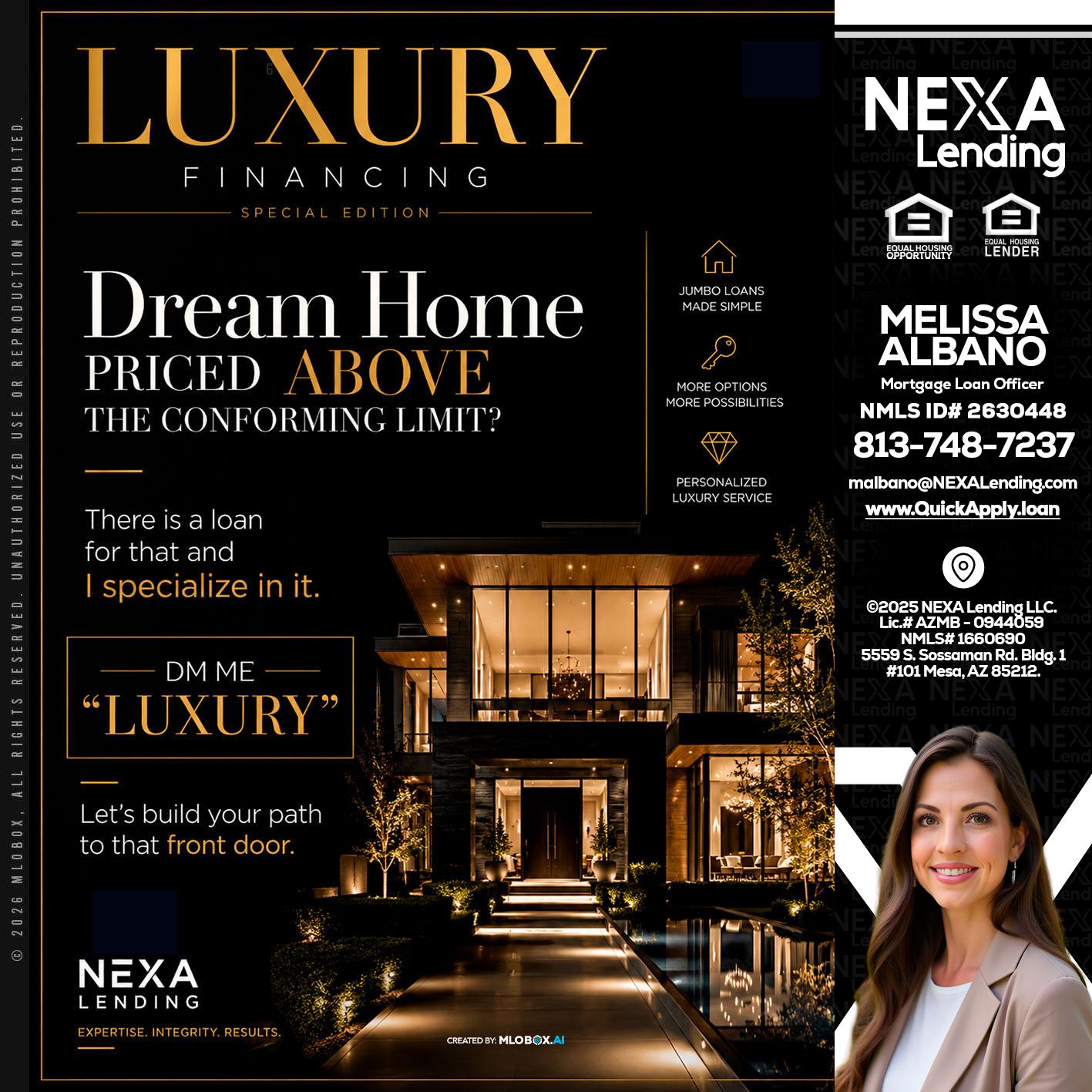 LUXURY - Melissa Albano -Mortgage Loan Officer