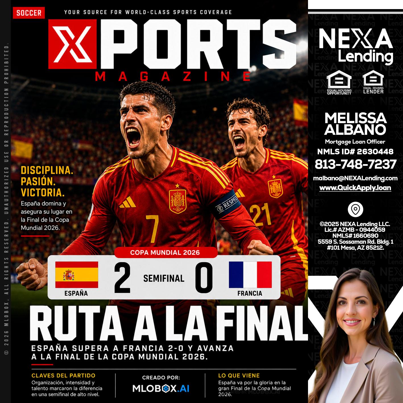 XPORTS COPA MUNDIAL 2026 - Melissa Albano -Mortgage Loan Officer