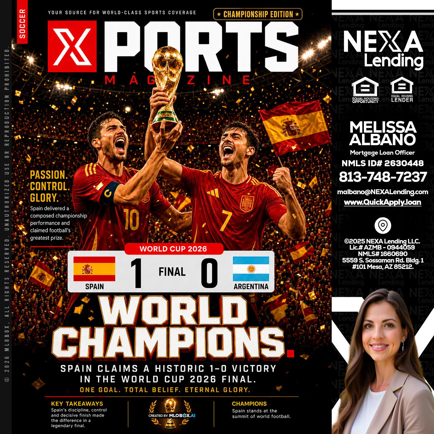 SPAIN CHAMPION - Melissa Albano -Mortgage Loan Officer